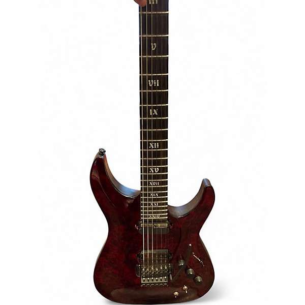 Used Schecter Guitar Research C1 Apocalypse RED REIGN Solid Body Electric Guitar