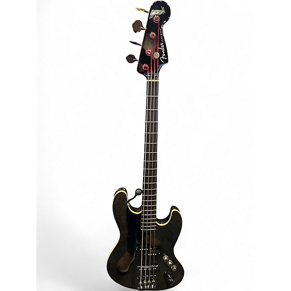 Used Fender Aerodyne 4-String Jazz Bass Black Electric Bass Guitar