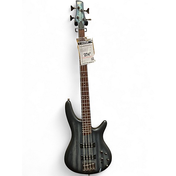 Used 2024 Ibanez SR300 Black with Silver Pinstripes Electric Bass Guitar