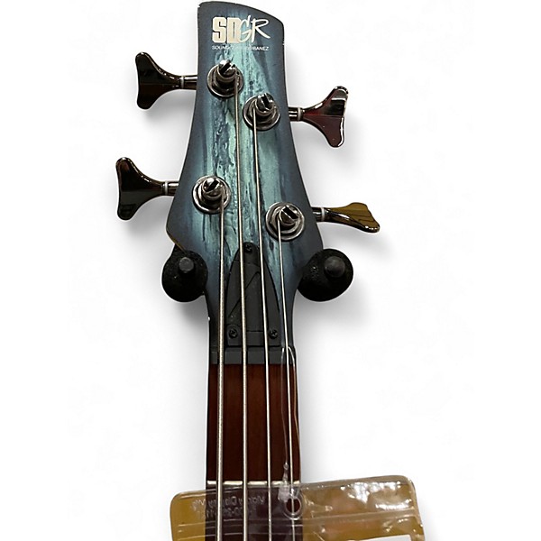 Used 2024 Ibanez SR300 Black with Silver Pinstripes Electric Bass Guitar