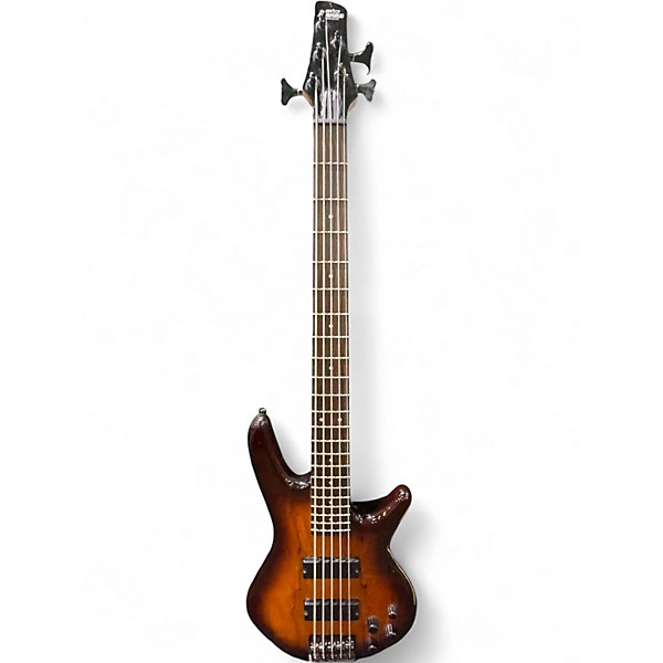 Used Ibanez GSR205 5 String Tobacco Burst Electric Bass Guitar
