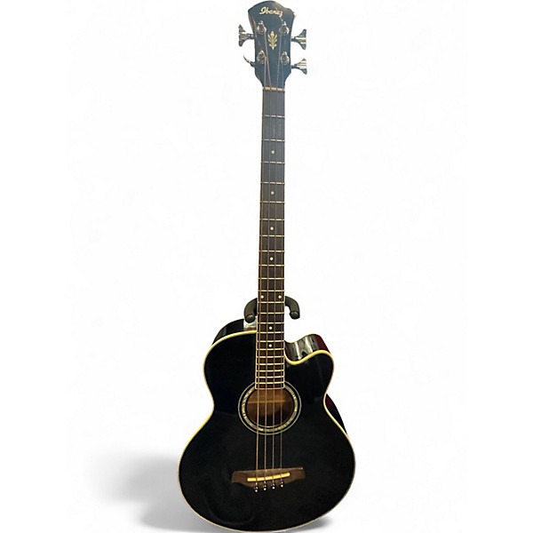 Used Ibanez AEB20E Black Acoustic Bass Guitar