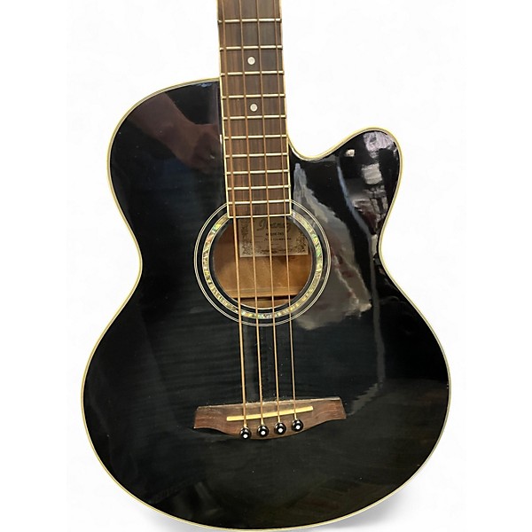Used Ibanez AEB20E Black Acoustic Bass Guitar