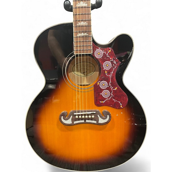 Used Epiphone J-200EC 2 Color Sunburst Acoustic Electric Guitar