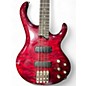Used Ibanez BTB400QM Transparent Red Electric Bass Guitar