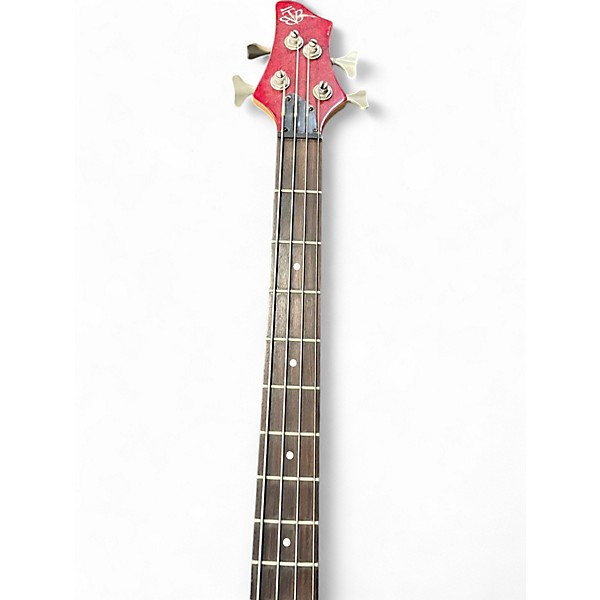 Used Ibanez BTB400QM Transparent Red Electric Bass Guitar