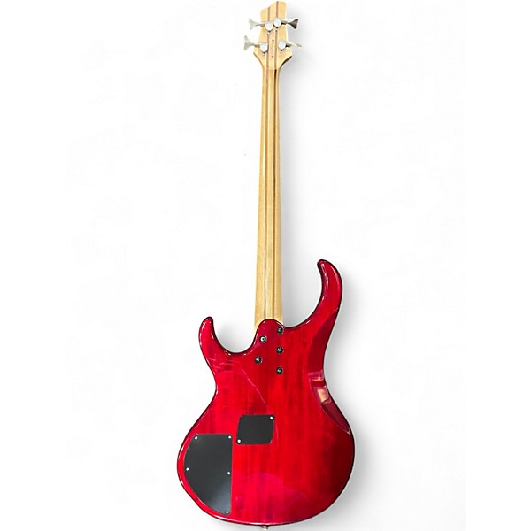 Used Ibanez BTB400QM Transparent Red Electric Bass Guitar