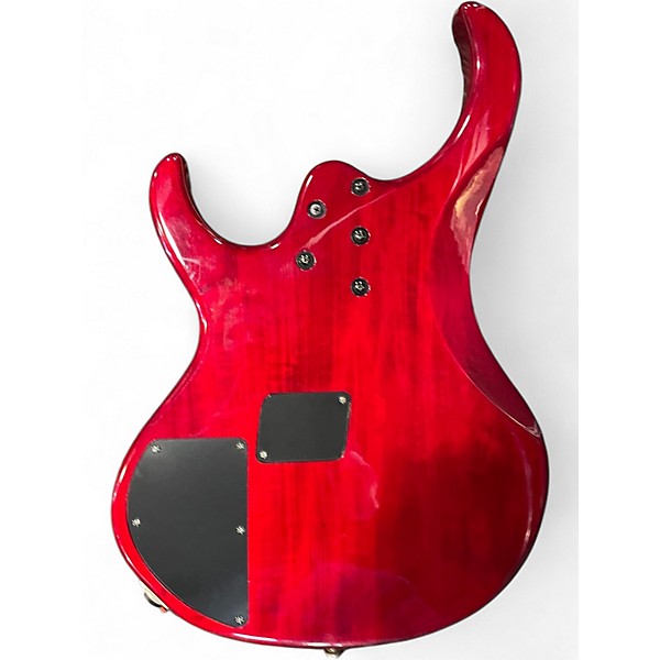 Used Ibanez BTB400QM Transparent Red Electric Bass Guitar