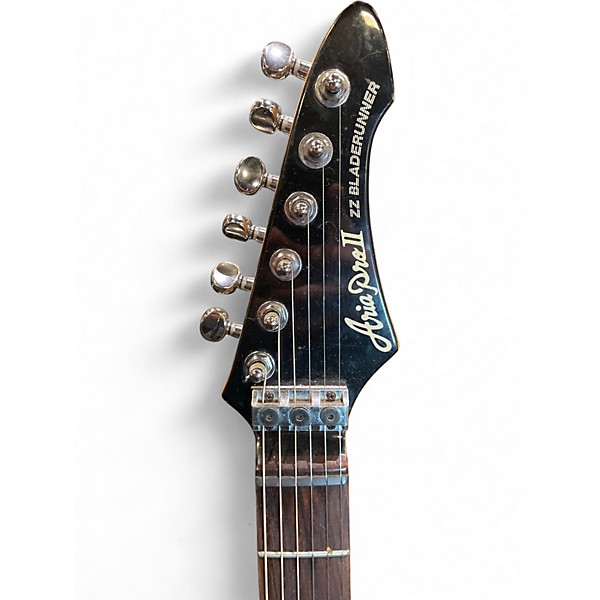 Used Aria Pro Ii zz bladerunner Black Solid Body Electric Guitar