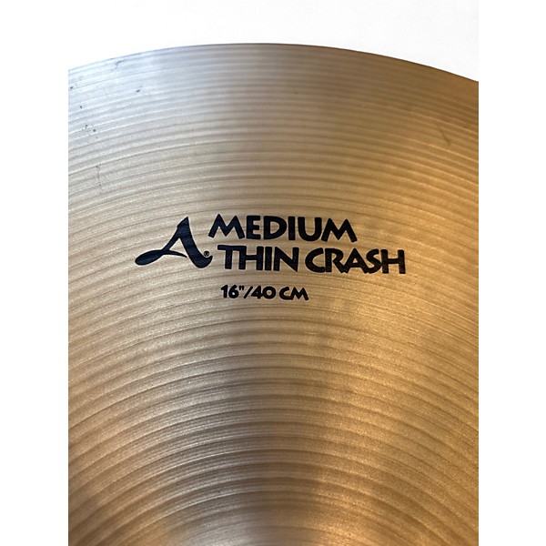 Used Zildjian 16in A Series Medium Thin Crash Cymbal