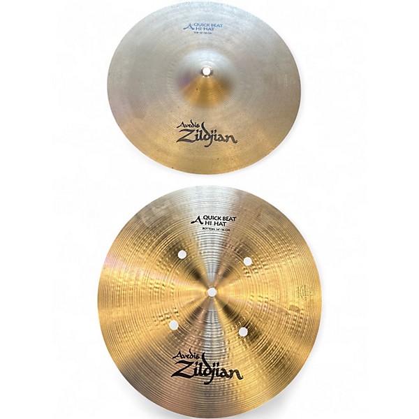 Used Zildjian 14in Quick Beat Hi Hat Pair Cymbal