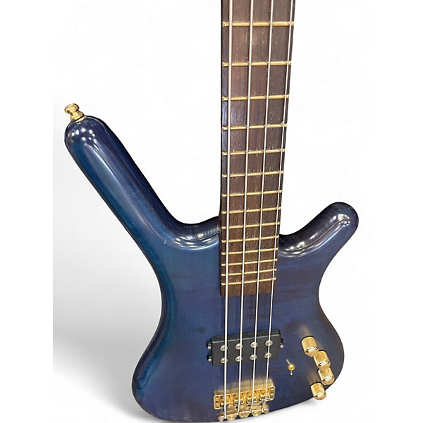 Used 1999 Warwick Corvette FNA 4 String Ocean Blue Satin Electric Bass Guitar