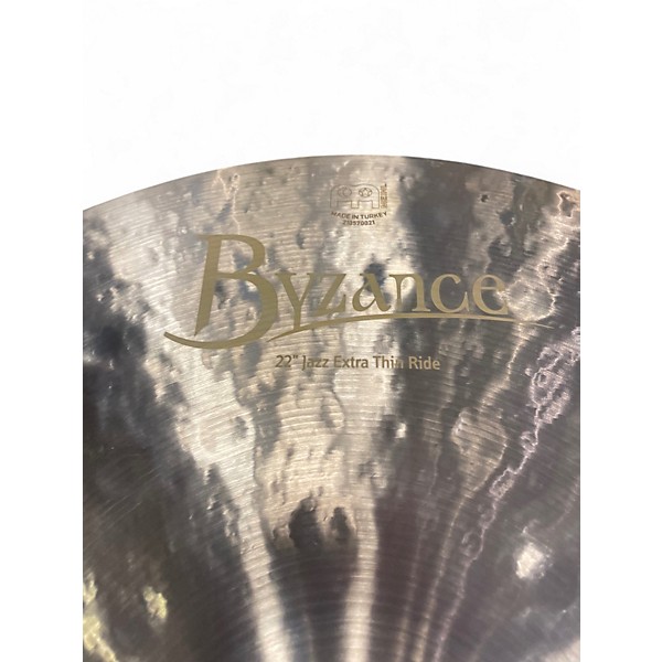 Used MEINL 22in byzance jazz extra thin ride Cymbal