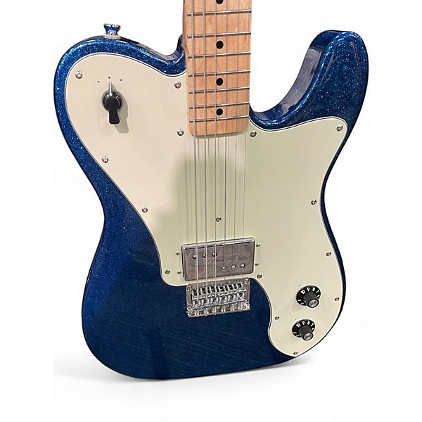 Used Squier Esquire deluxe Blue Sparkle Solid Body Electric Guitar