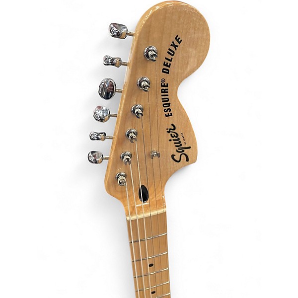 Used Squier Esquire deluxe Blue Sparkle Solid Body Electric Guitar