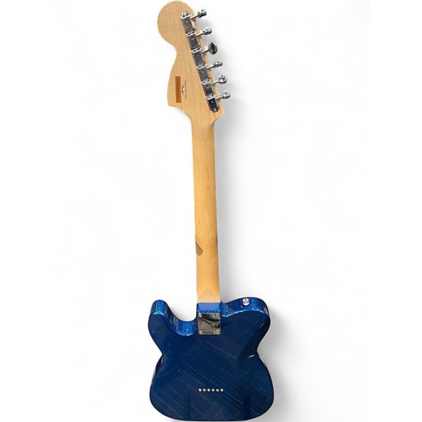 Used Squier Esquire deluxe Blue Sparkle Solid Body Electric Guitar