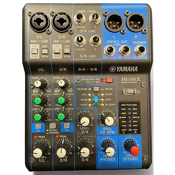 Used Yamaha MG06X Unpowered Mixer