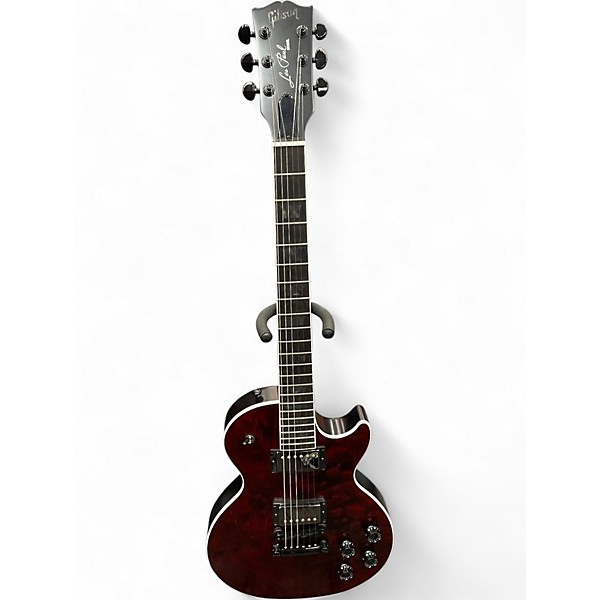 Used Gibson Les Paul Blood Moon Satin Quilt Top Black Cherry Solid Body Electric Guitar