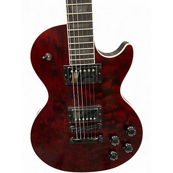 Used Gibson Les Paul Blood Moon Satin Quilt Top Black Cherry Solid Body Electric Guitar