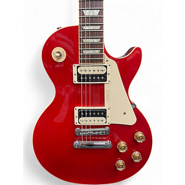 Used 2011 Gibson Les Paul Classic 60s Neck Cherry Solid Body Electric Guitar