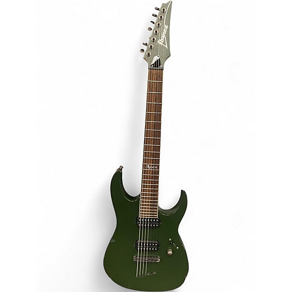 Used Ibanez Apex2 Munky Signature 7 String army green Solid Body Electric Guitar