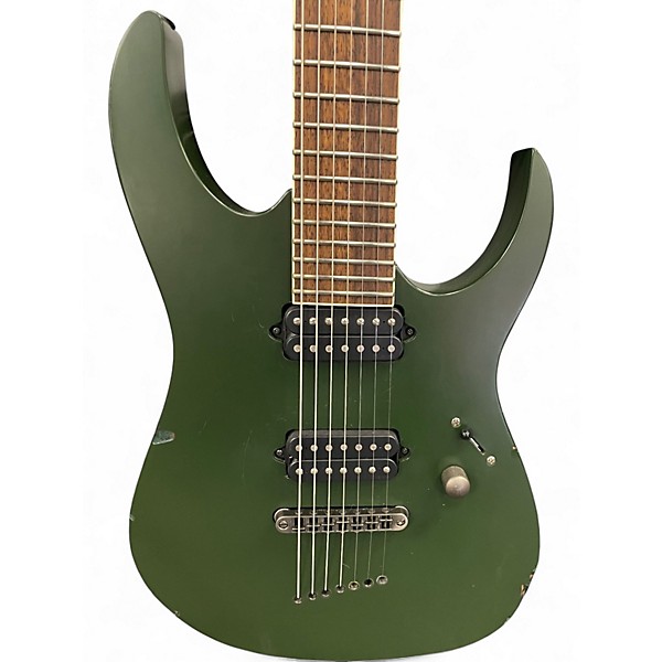 Used Ibanez Apex2 Munky Signature 7 String army green Solid Body Electric Guitar