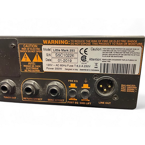 Used Markbass Little Mark Backline 250 250W Bass Amp Head