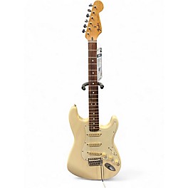Used Fender STRATOCASTER MEXICAN MADE Cream Solid Body Electric Guitar