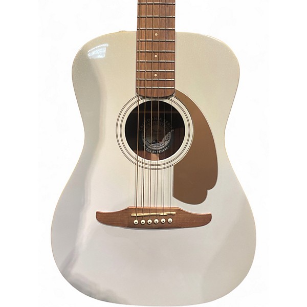 Used Fender Malibu CE White Acoustic Electric Guitar