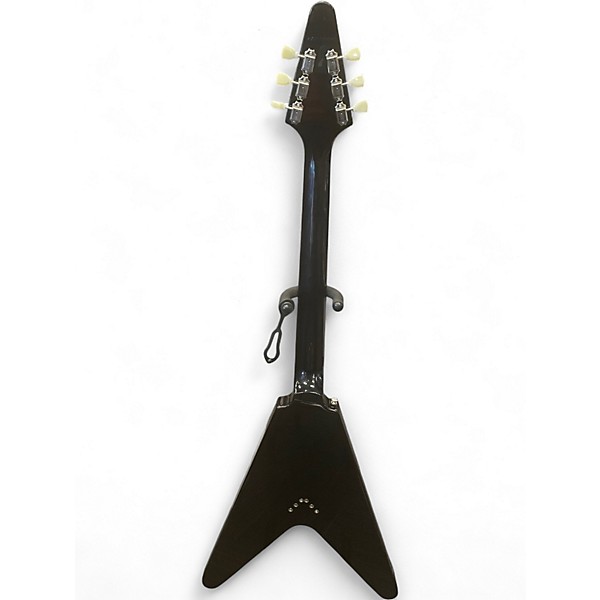 Used Epiphone 1958 Korina Flying V Black Solid Body Electric Guitar