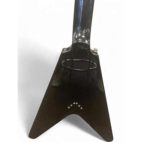 Used Epiphone 1958 Korina Flying V Black Solid Body Electric Guitar