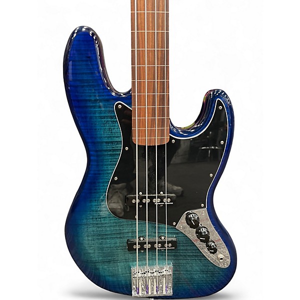Used Fender Player Plus Jazz Bass Plus Top Blue Burst Electric Bass Guitar