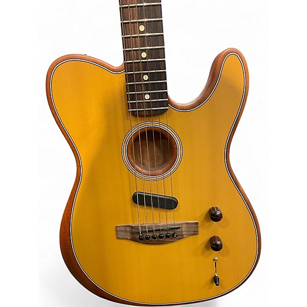 Used Fender Acoustasonic Player Telecaster Butterscotch Blonde Acoustic Electric Guitar