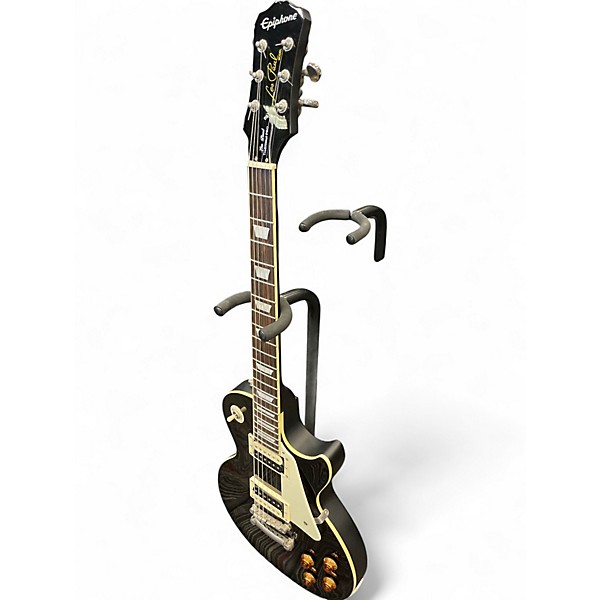 Used Epiphone Les Paul Traditional Pro Black Solid Body Electric Guitar