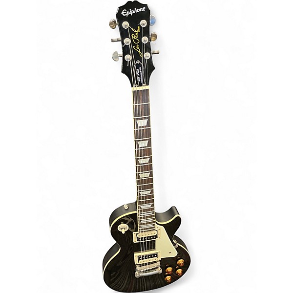 Used Epiphone Les Paul Traditional Pro Black Solid Body Electric Guitar