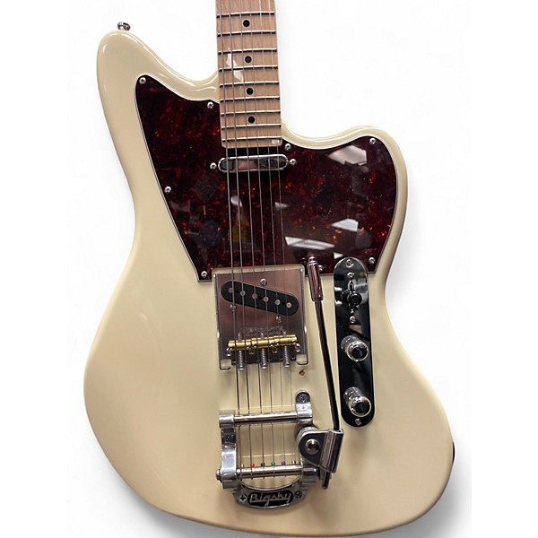 Used Squier PARANORMAL OFFSET TELECASTER Antique White Solid Body Electric Guitar