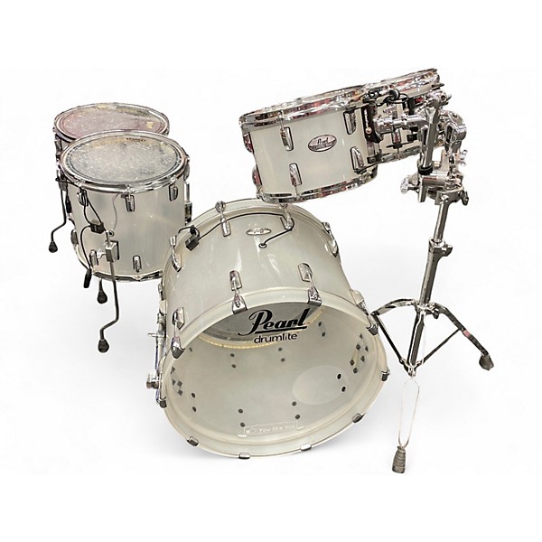 Used Pearl 5 Piece Crystal Beat Clear Drum Kit