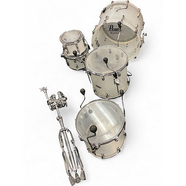 Used Pearl 5 Piece Crystal Beat Clear Drum Kit