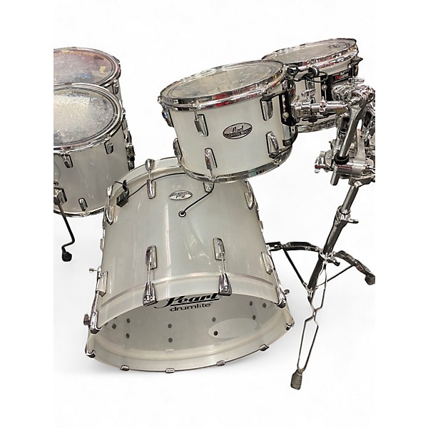 Used Pearl 5 Piece Crystal Beat Clear Drum Kit