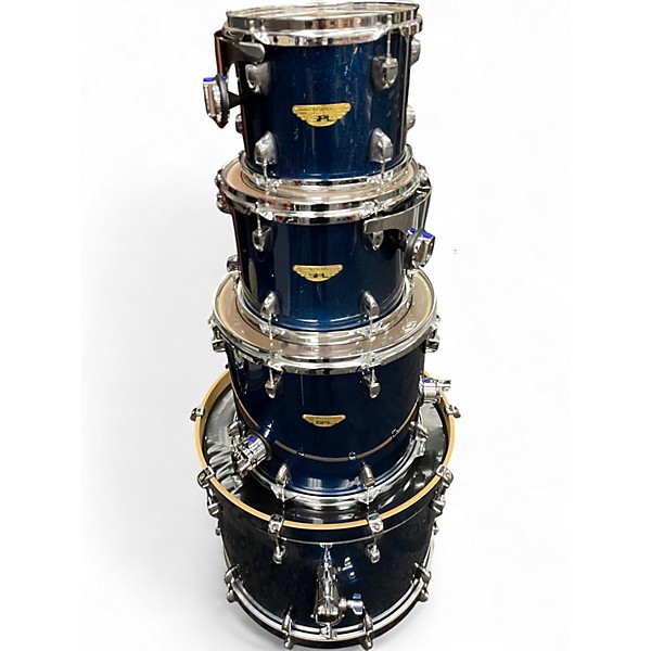 Used SPL 4 Piece VELOCITY SHELL PACK COBALT SEQUIN Drum Kit