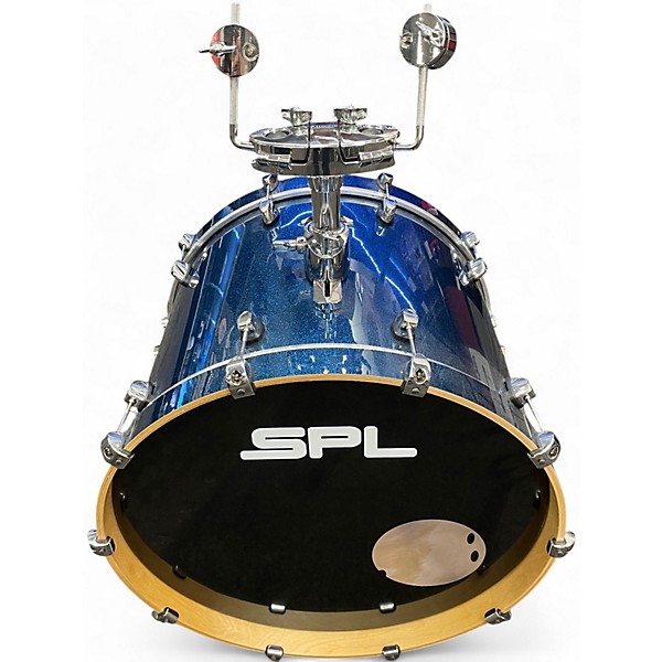 Used SPL 4 Piece VELOCITY SHELL PACK COBALT SEQUIN Drum Kit