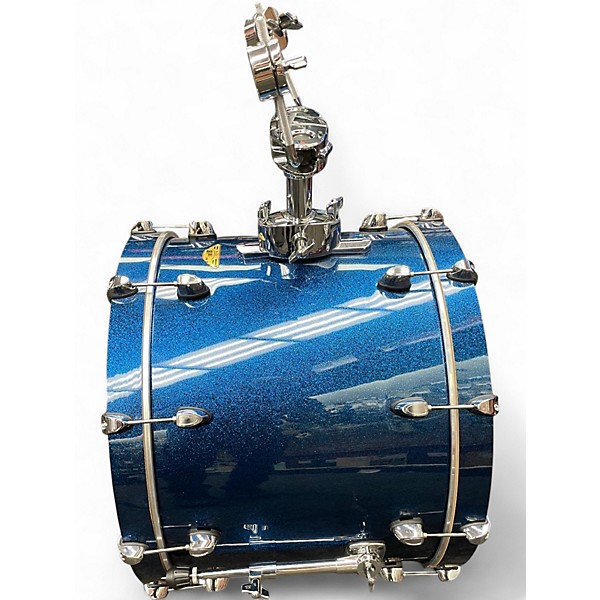 Used SPL 4 Piece VELOCITY SHELL PACK COBALT SEQUIN Drum Kit