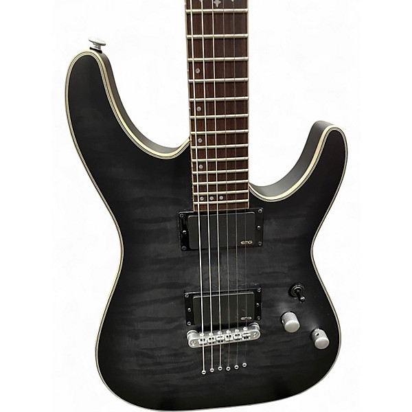 Used Schecter Guitar Research C1 Platinum Black Solid Body Electric Guitar