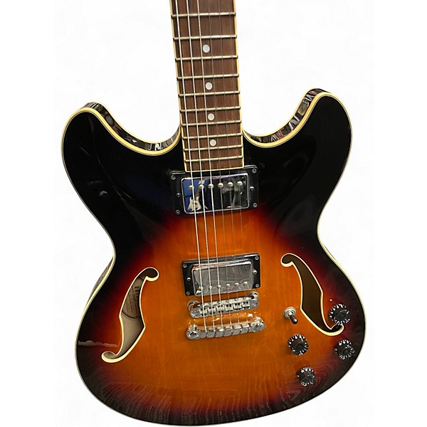Used Ibanez AS73 2 Tone Sunburst Hollow Body Electric Guitar