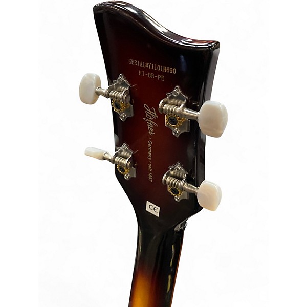 Used Hofner HI SERIES B BASS 2 Color Sunburst Electric Bass Guitar