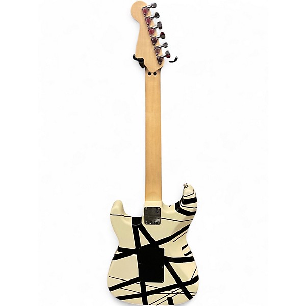 Used EVH Striped Series Black and White Solid Body Electric Guitar