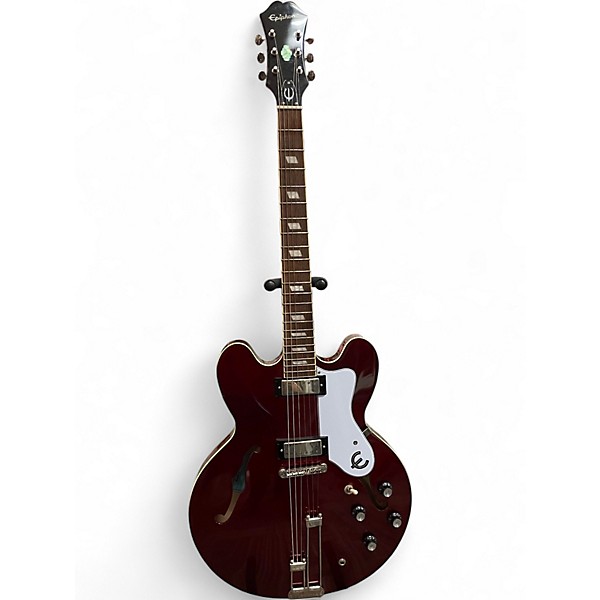 Used 2022 Epiphone Riviera Sparkling Burgundy Hollow Body Electric Guitar