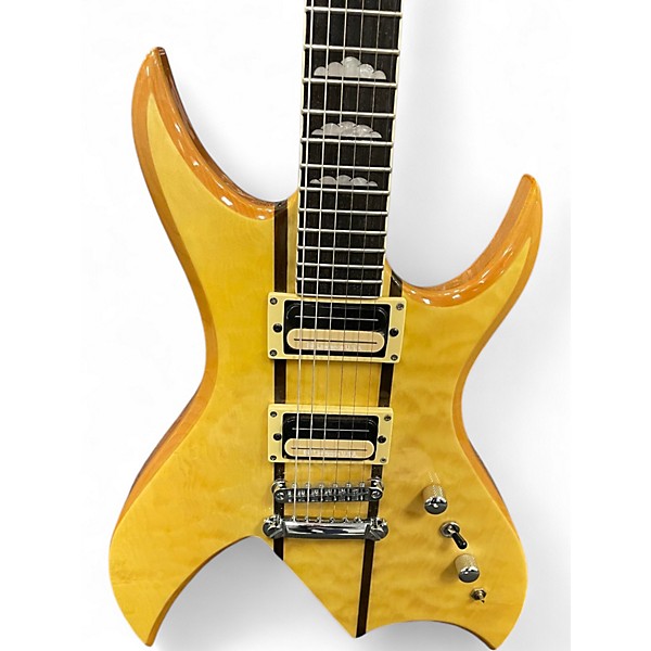 Used B.C. Rich Bich Quilt Maple Natural Solid Body Electric Guitar