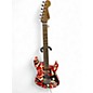 Used EVH Striped Series Frankie Red with Black and White Stripes RELIC Solid Body Electric Guitar thumbnail