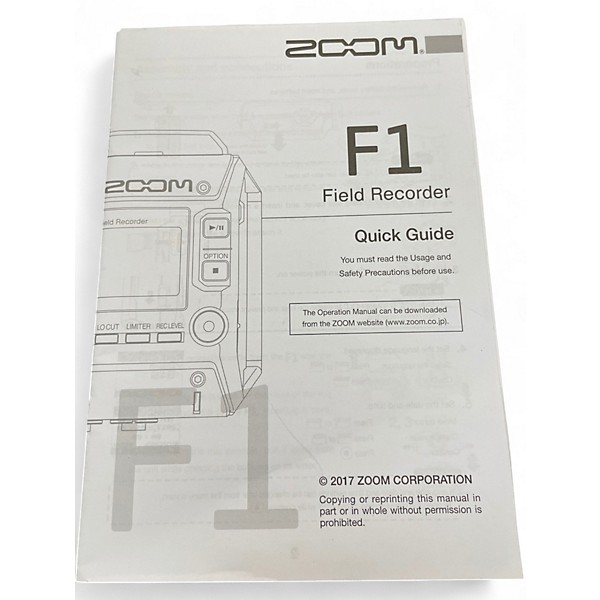 Used 2020s Zoom F1 FIELD RECORDER + LAVALIER MIC MultiTrack Recorder